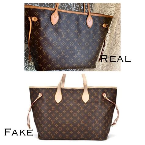 real louis vuitton vs fake louis vuitton bag|faux Louis Vuitton neverfull bag.